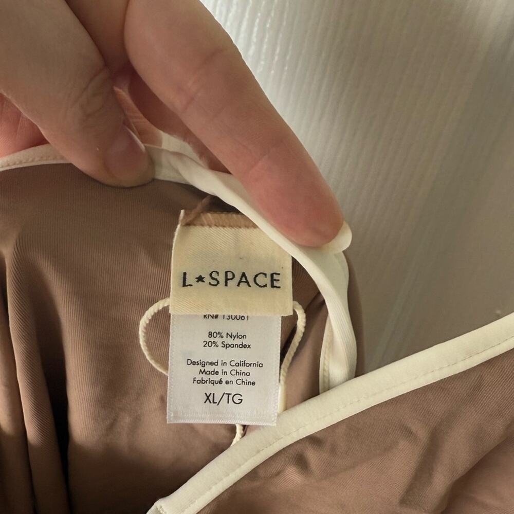 L*Space Coco One Piece Swimsuit in Saddle Cream XL - Picture 5 of 7